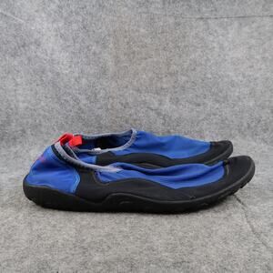 Surf Moc Water Shoes Mens 13 Slip On Casual Active Outdoor Beach Swim Black Blue